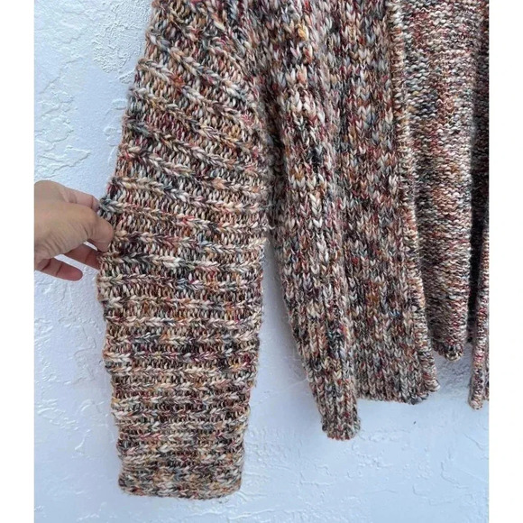 H&M Womens Long Sleeve Open Front Cardigan Sweater Multicolor Sz M - Picture 3 of 13